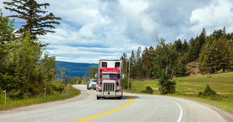 Truck at Williams Lake in British Columbia Canada