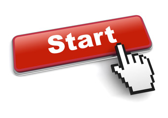 start concept 3d illustration isolated