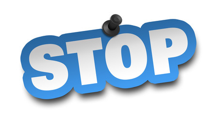 stop concept 3d illustration isolated