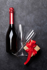 Champagne and Christmas or Valentines day gift