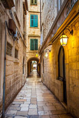 Alley in the old town of Dubrovnik Croatia - obrazy, fototapety, plakaty