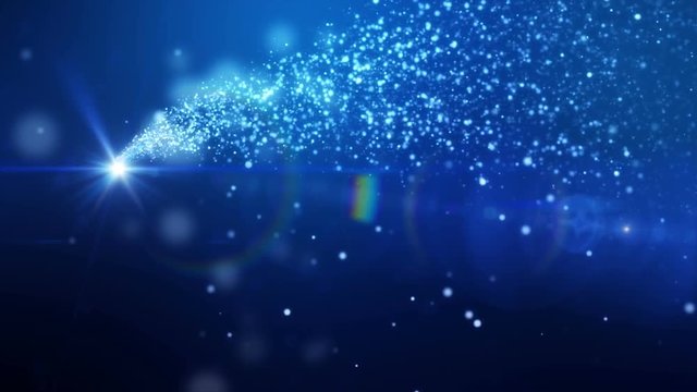 Video Animation - Partikel, Bokeh, Hintergrund, blau
