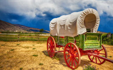 Old wagon in British Columbia Canada