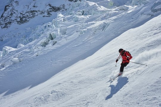 Freeride in Vallee Blanche, Chamonix