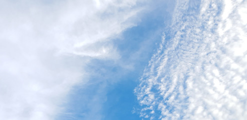 Nature vivid twilight cloud over bright light sky of the landscape city country the beautiful blue sky. photo shooting from mobile phone.