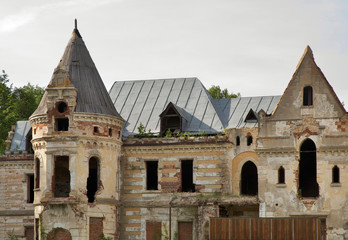 Ruins of Khrapovitsky manor at Murotsevo village near Sudogda. Russia