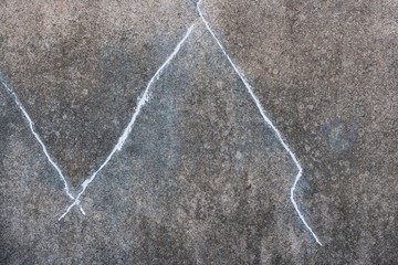 ヒビのあるコンクリートの汚い壁