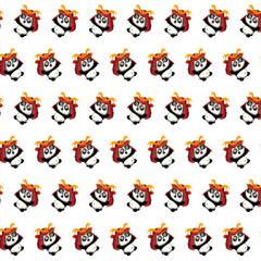 Samurai panda - sticker pattern 34