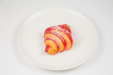 croissants on white background