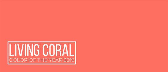 living coral color of the year vector presentation