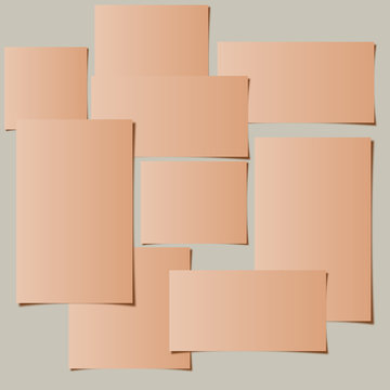 Brown paper cheet or note paper stack on background.