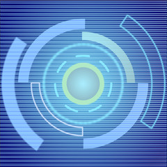 Abstract circle light digital technology background. Illustration vector.