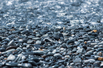 Abstract background with pebbles, round sea stones