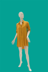 Full-length female mannequin.