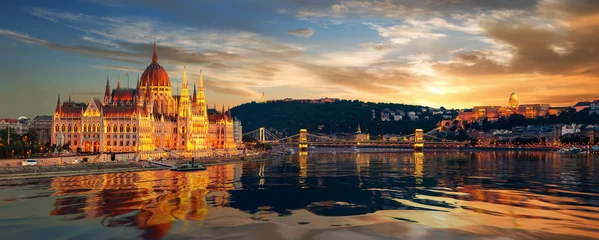 Schapenvacht deken met patroon Boedapest Prachtig uitzicht over Boedapest