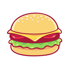 Burger vector illustration.