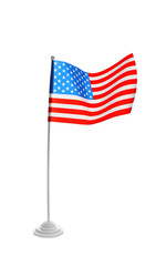 Fototapeta premium American flag on white background. National symbol of USA