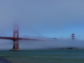 Golden Gate Bridge in the fog - San Francisco - USA