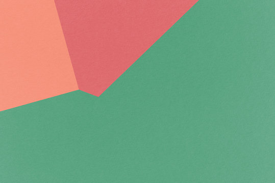 Christmas abstract geometrical background with Cinnabar, Firebrick, Cal Poly Pomona Green colors, watercolor paper texture