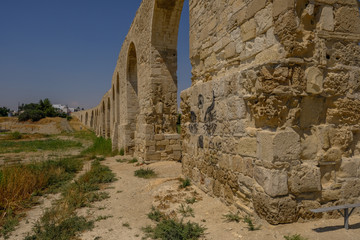 Arches of the aqueduct at Kamares, Larnaca, Cyprus.