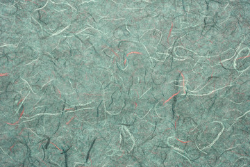  green textured mulberry paper
