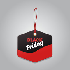 black friday sale price tag over gray background logo design flat