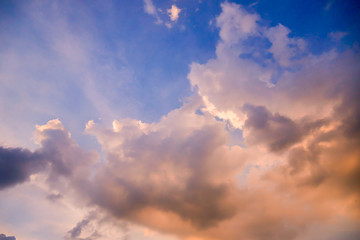 Sunset Sky Background in summer