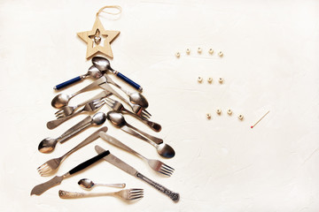 New Year's background with kitchen appliances