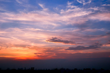 Obraz premium Sunset Sky Background in summer