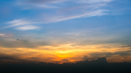 Sunset Sky Background in summer