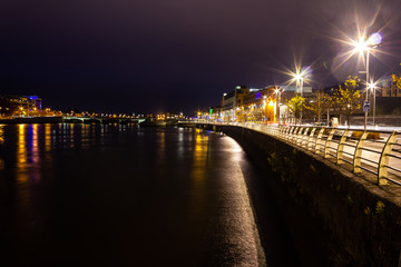 City lights at Shannon river