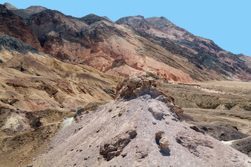 Colorful rocks along Artist Drive, Death Valley National Park, CA, USA