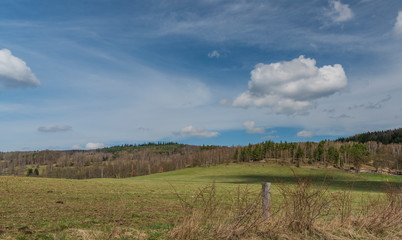 Pasture land and meadows near Horni Slavkov town