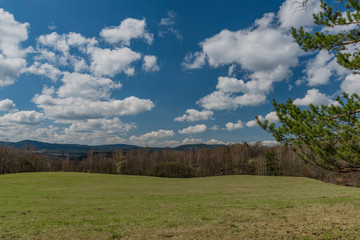 Pasture land and meadows near Horni Slavkov town