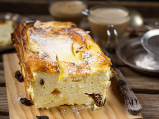 Cottage cheese souffle style cheesecake with ricotta
