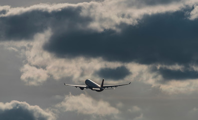 Take off of airplane in capital Prague