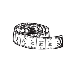 Vector illustration of measuring tape.