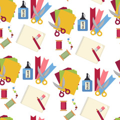 Art creation special equipment to paint and draw seamless pattern.