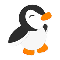 penguin on white background
