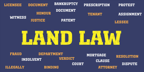 land law Words and Tags cloud. 