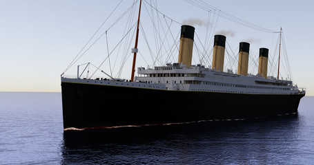 Titanic on the Sea  - obrazy, fototapety, plakaty