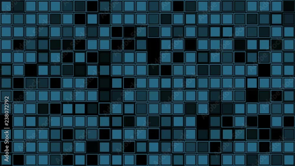 Poster loopable abstract digital technology background made of particles. 3d render with depth of field.