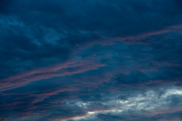 Fototapeta na wymiar Evening sky in the tropics.