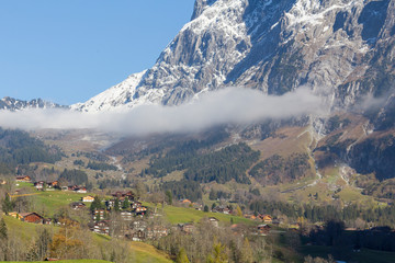 Fototapeta na wymiar Grindelwald village in Switzerland