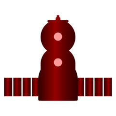 Spaceship icon on white.