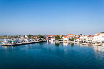 Fototapeta na wymiar Harbor port of Kavala in Greece