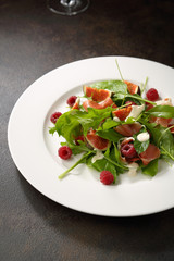 Fresh salad with meat