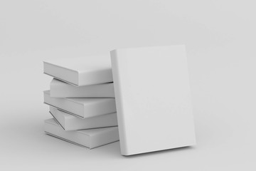 Blank book cover white isolated