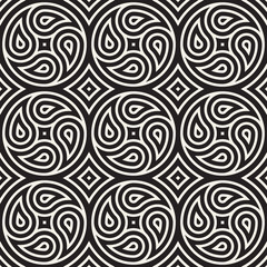 Seamless vector pattern geometric background. Geometric lines lattice. Rounded repeating abstract design elements.