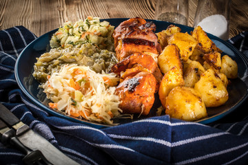 Grilled meat shashlik